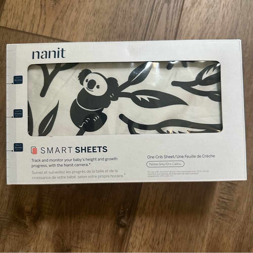 NEW!! Nanit‎ Smart Crib Sheet with Koala Design, Gender Neutral, 100% Cotton